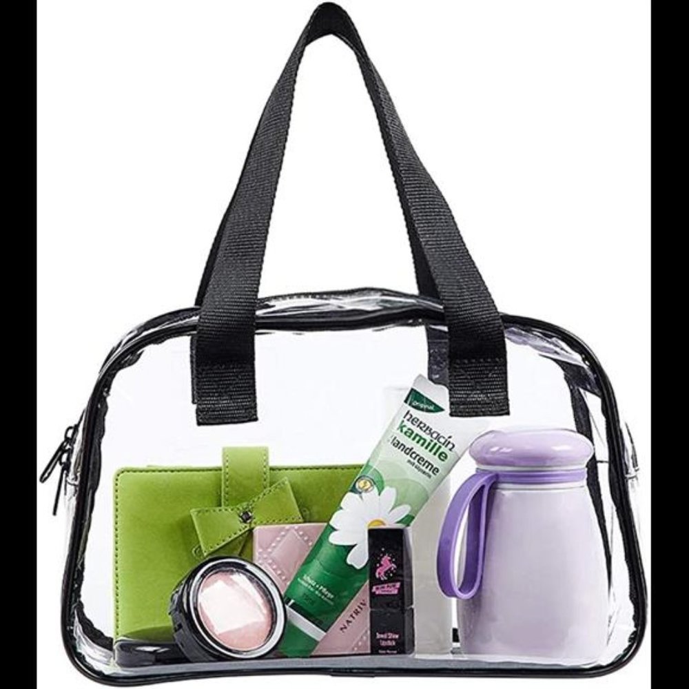 Eland Clear Tote Bag Stadium Approved, Mini Clear Purse for Gym, Work